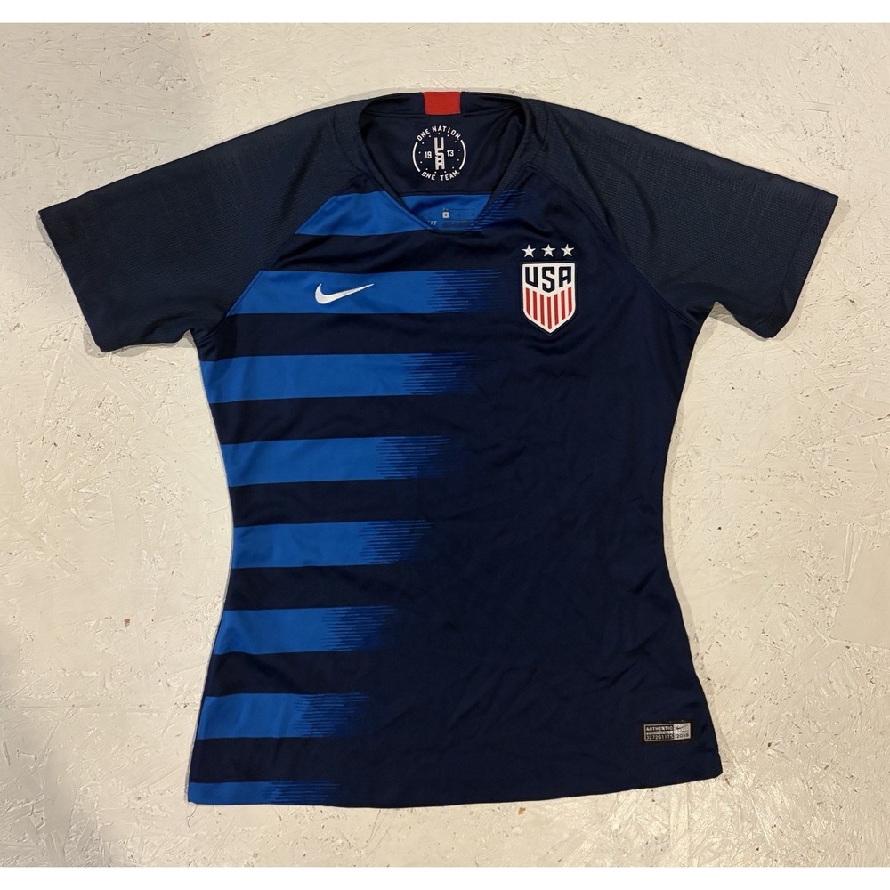 Nike USWNT USA Soccer Jersey Womens S Blue 2018 Away Dri-Fit 893960-410